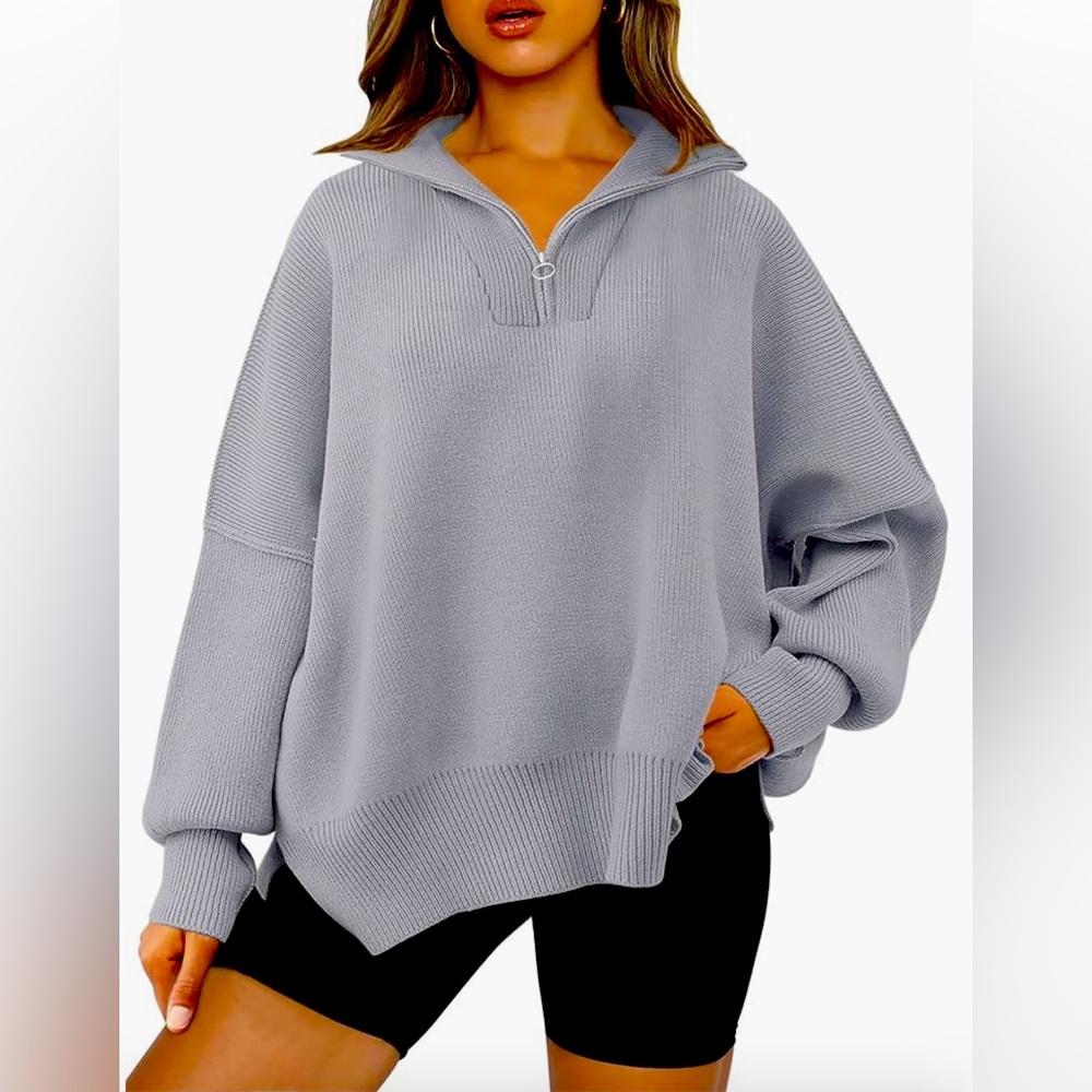 Women's Oversized Sweaters/ Zipper Up Knit Size M